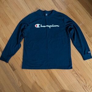 Champion Navy Blue Logo Tee